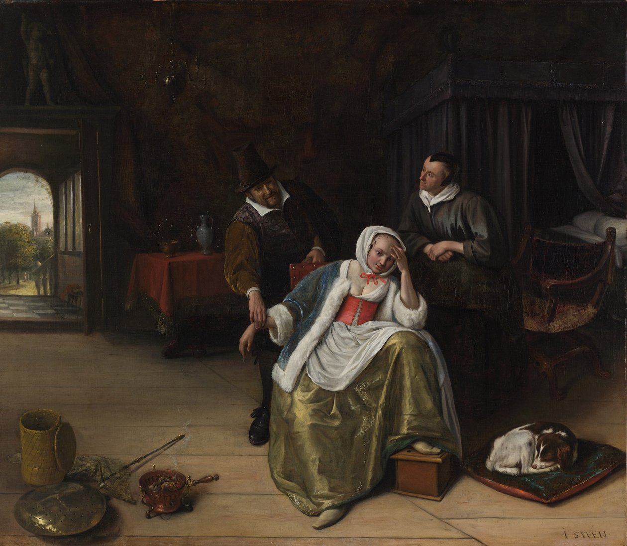A szerelmeslány, 1660 körül alkotó: Jan Havickszoon Steen