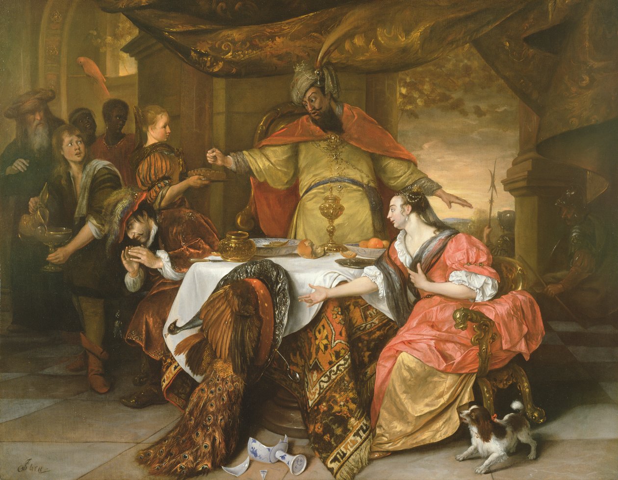 Ahasvérus haragja, 1670 körül alkotó: Jan Havickszoon Steen