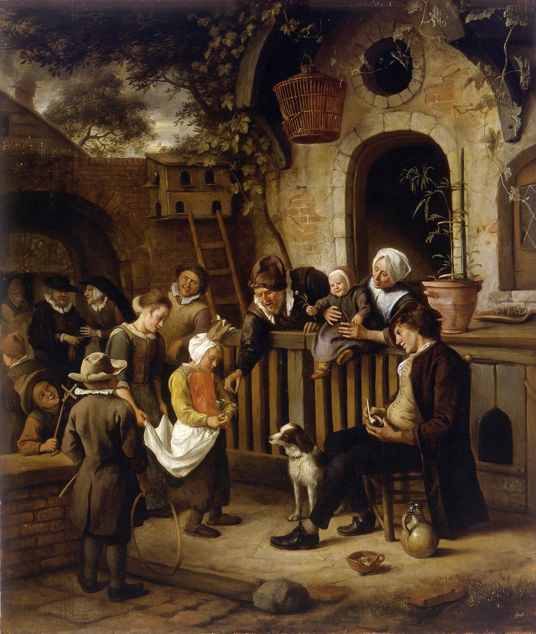 A kis alamizsnagyűjtő alkotó: Jan Havickszoon Steen