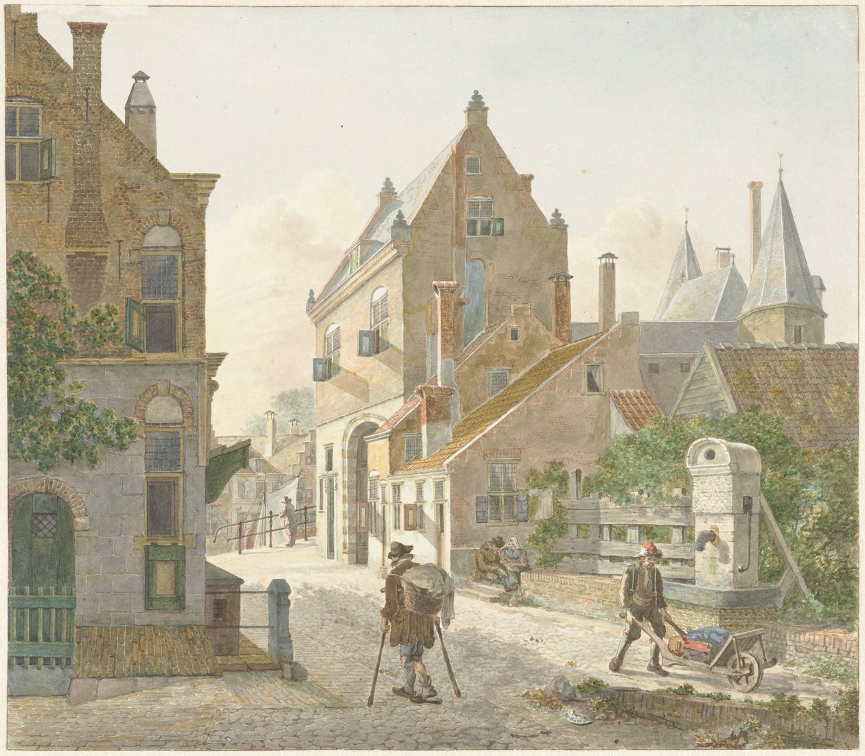 A Waardpoort és az Oude Gracht Utrechtben alkotó: Jan Hendrik Verheijen