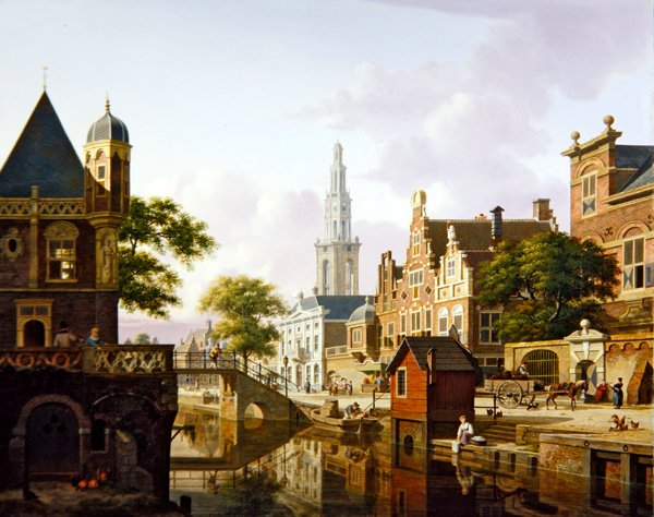 Holland város a csatorna mentén alkotó: Jan Hendrik Verheyen