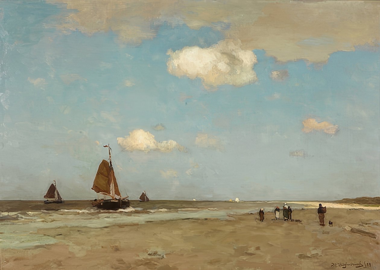 Strandszene. 1887 alkotó: Jan Hendrik Weissenbruch
