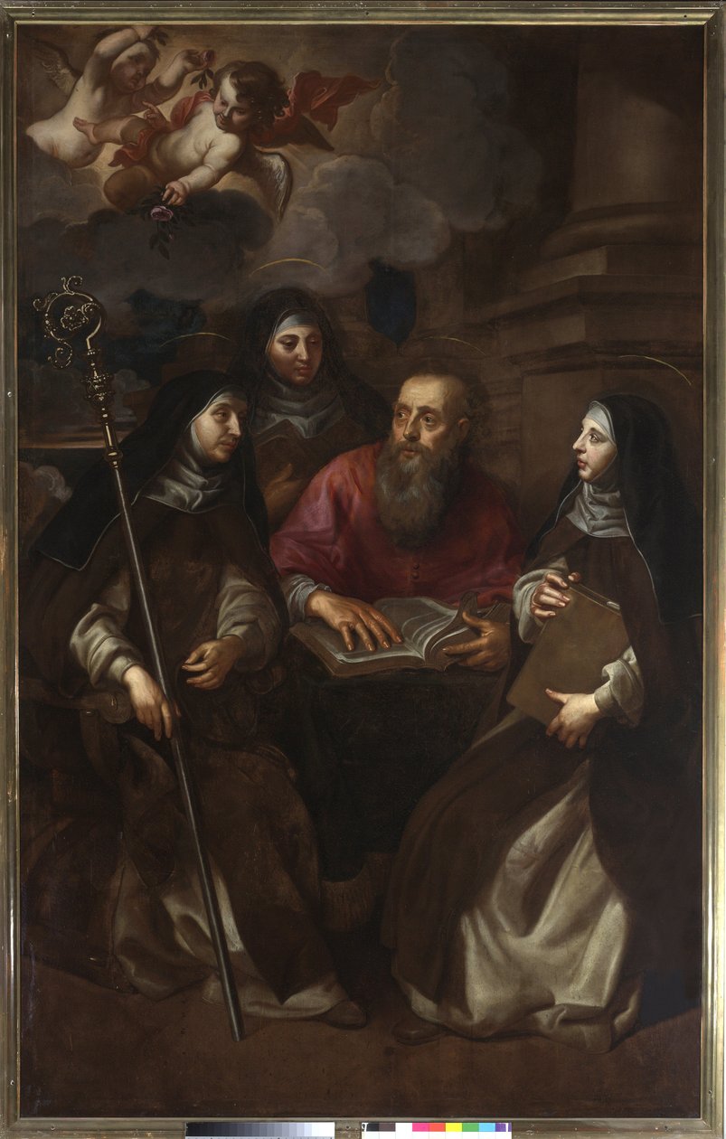 Szent Jeromos három szenttel (festmény alkotó: Jan Hovaert