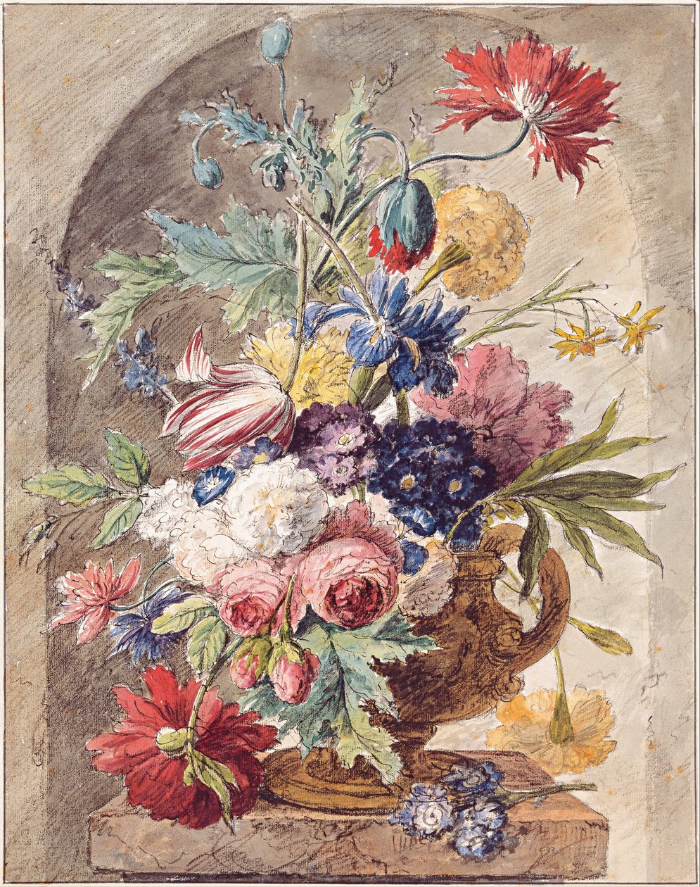 Virágcsendélet, 1734 körül alkotó: Jan Huysum van