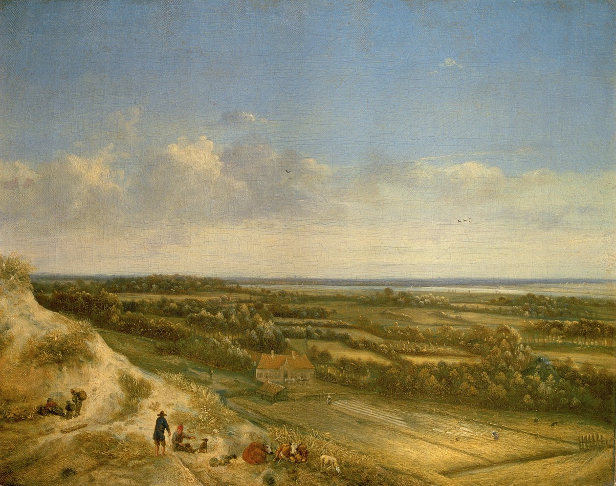 Dűne táj, feltehetően Santpoort közelében, 1675 körül (olaj, vászon) alkotó: Jan II Vermeer van Haarlem