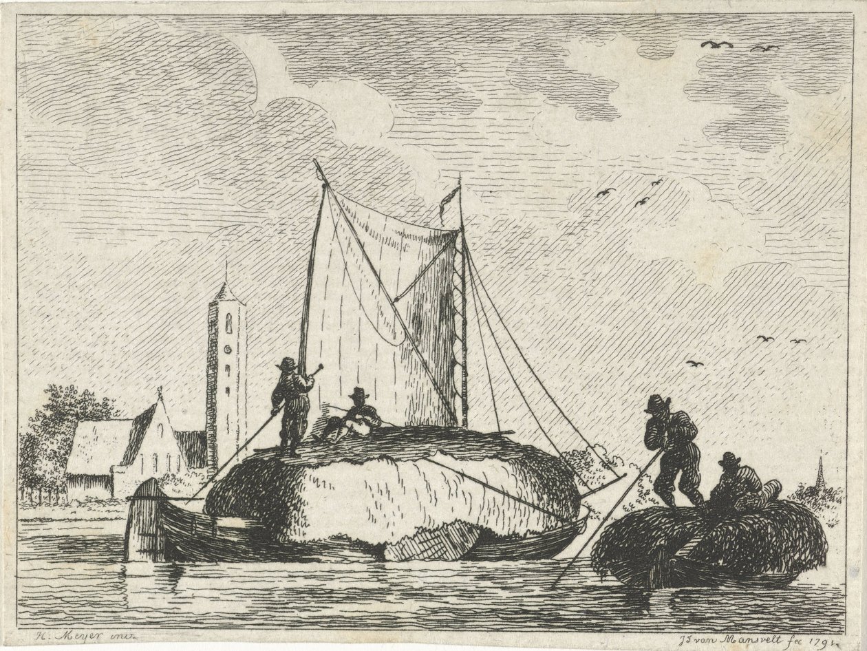 Két szénabárka alkotó: Jan Izaak van Mansvelt