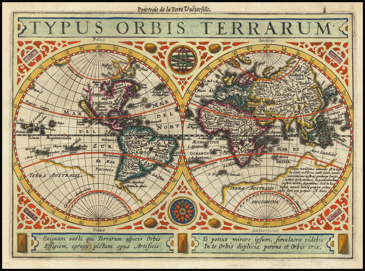 1631-es térkép - Typus Orbis Terrarum alkotó: Jan Janssonius
