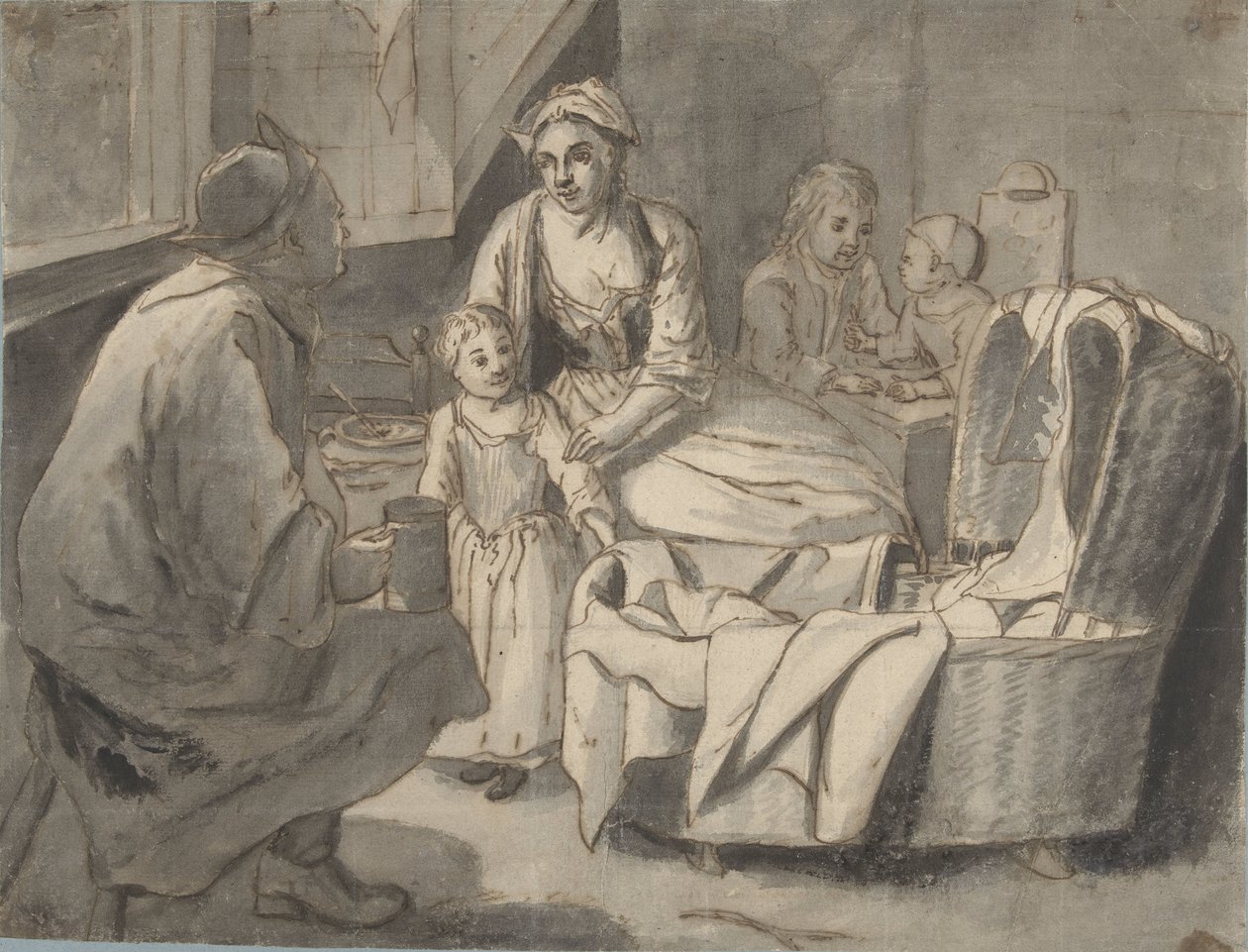 Belső egy gyermekes családdal alkotó: Jan Josef Horemans (II) (possibly)