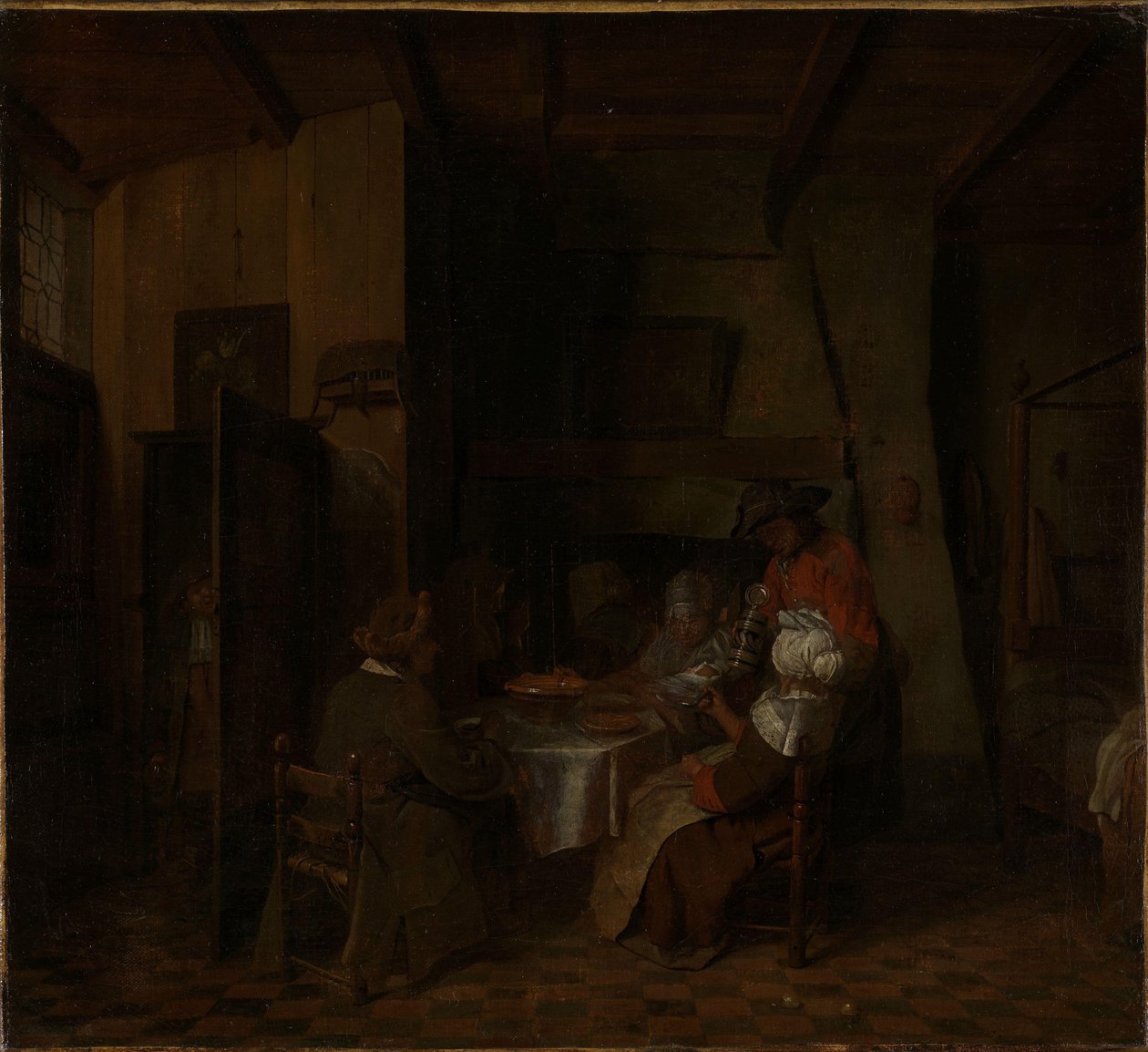 Családi étkezés egy parasztházban alkotó: Jan Josef Horemans the elder