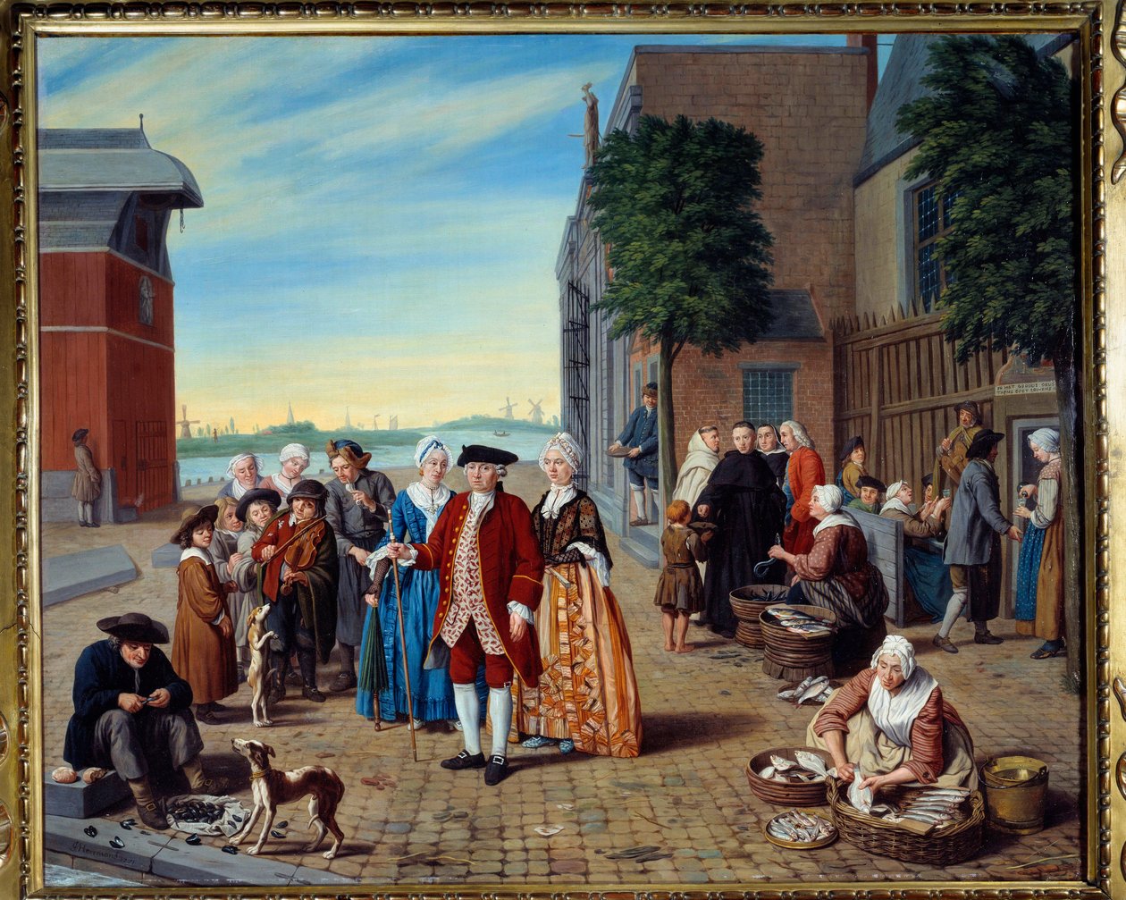 Séta a halakhoz és a nemesekhez Hollandiában Jan Josef Horemans, a Jeune (1714-1790) festménye (ec.flam) 1771 Lyon, Musee des Beaux Arts alkotó: Jan Josef the Younger Horemans