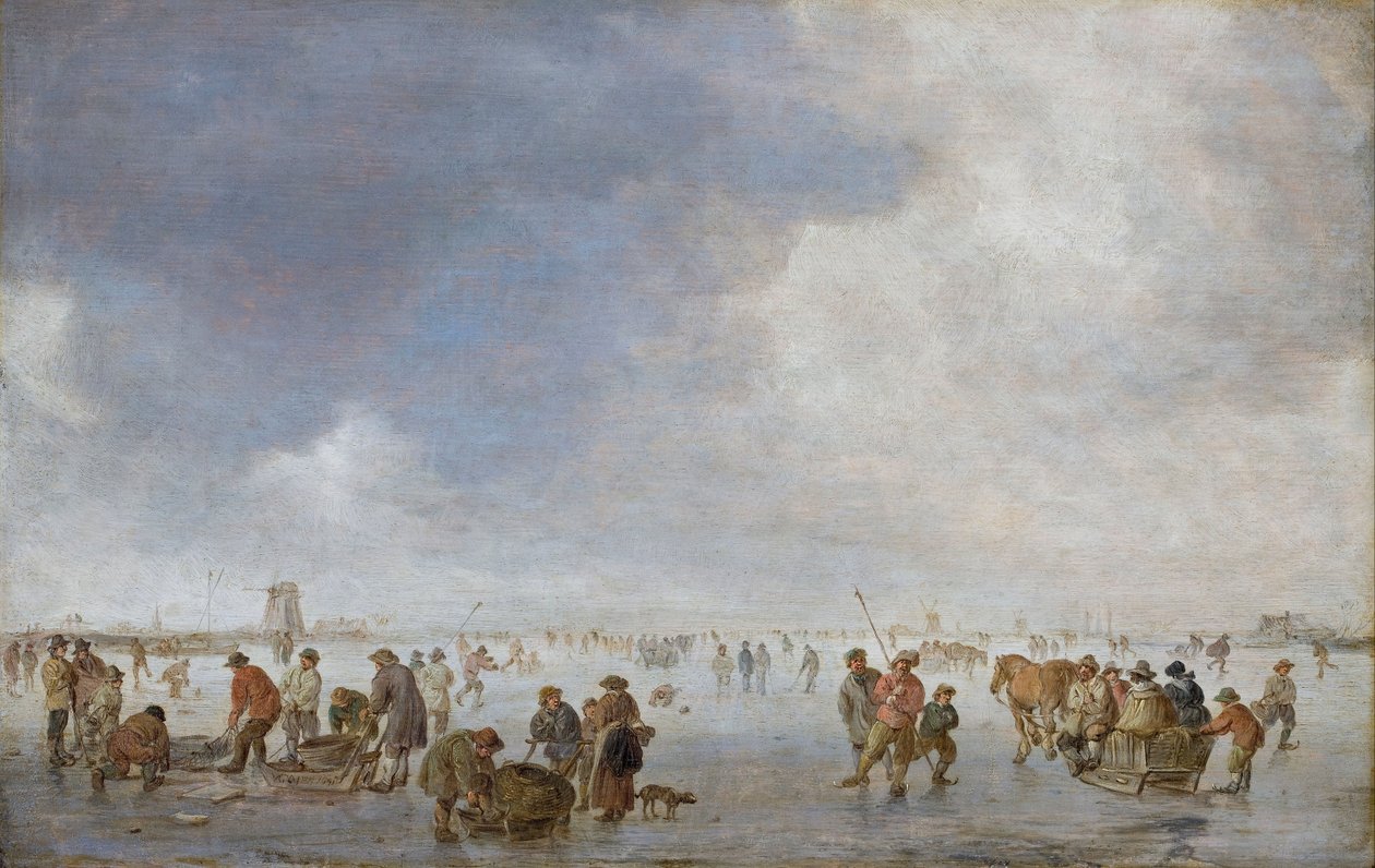 Téli jelenet a jégen alkotó: Jan Josefsz Goyen van