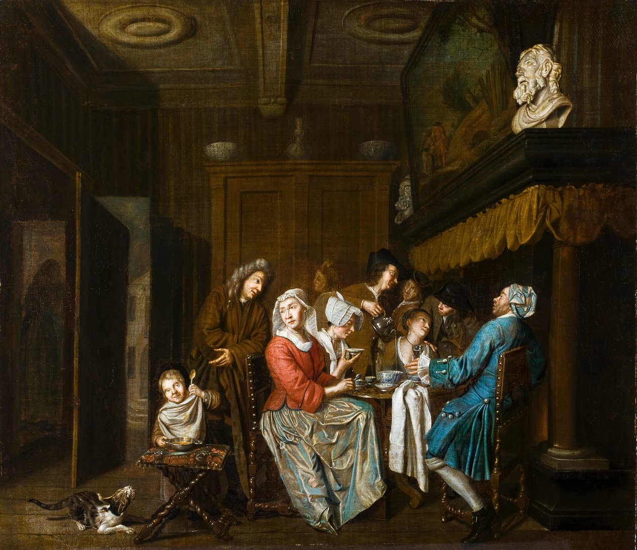 Tea Party. alkotó: Jan Joseph Horemans the Elder