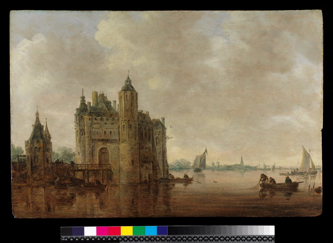 Watergate egy torkolat mellett, 1644 alkotó: Jan Josephsz van Goyen