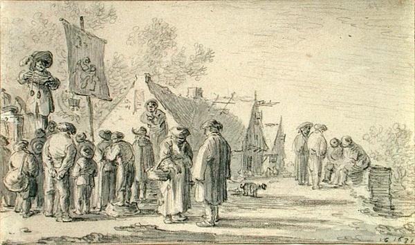 Egy falusi jelenet alkotó: Jan Josephsz van Goyen