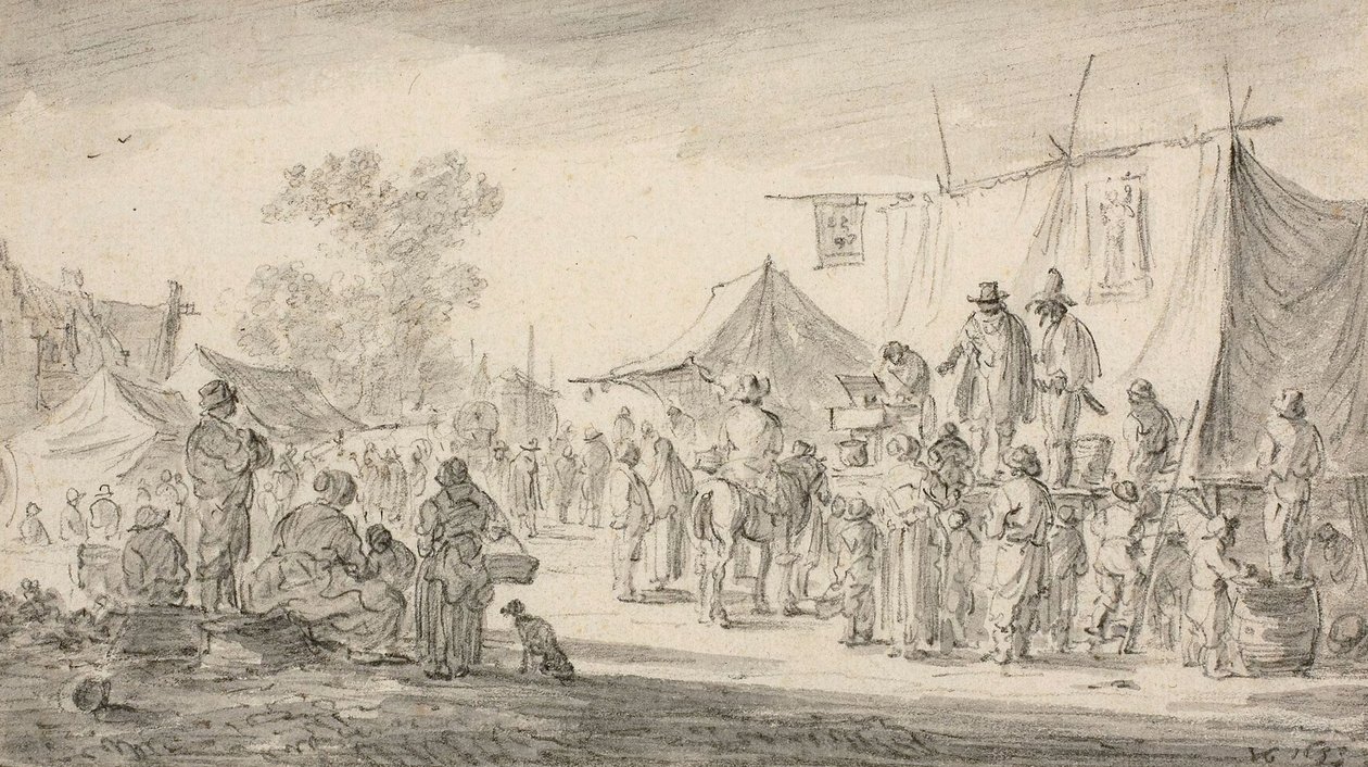 Vidéki vásár, 1653 alkotó: Jan Josephsz van Goyen