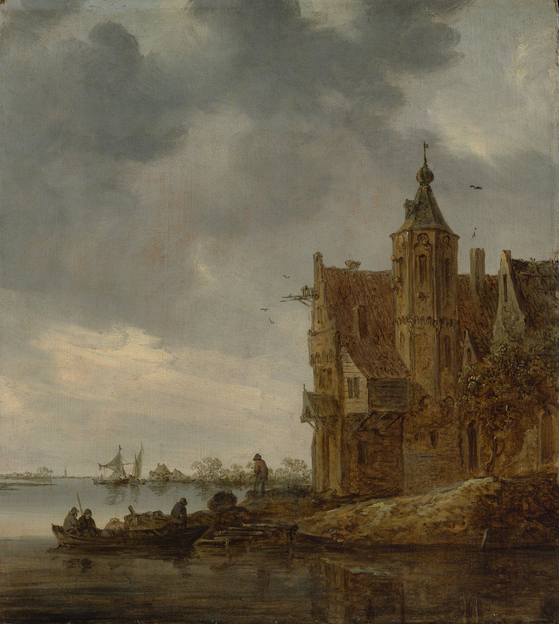 Tájház a víz mellett, 1646. alkotó: Jan Josephsz van Goyen