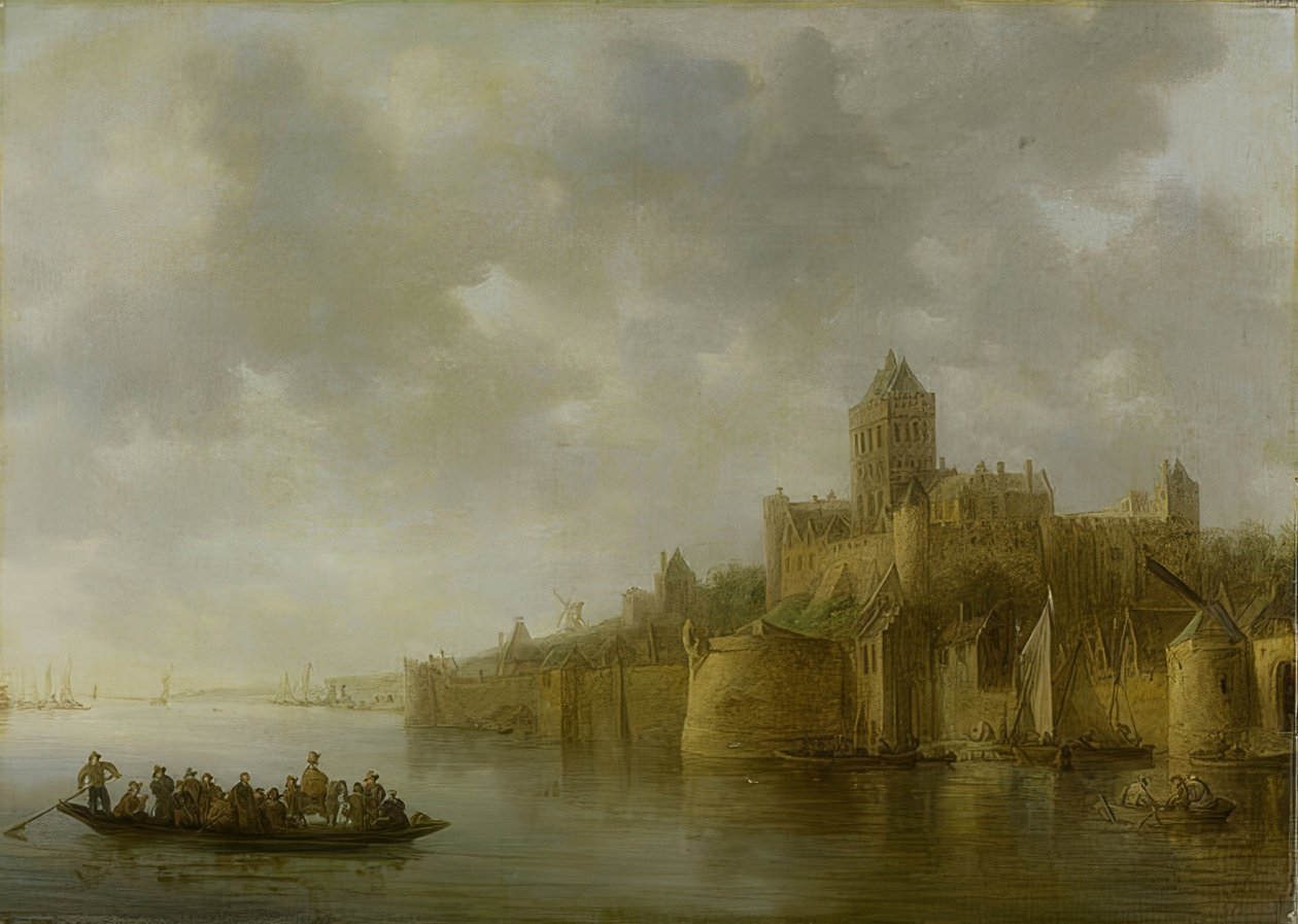 Der Valkhof Nijmegenben. 1641 alkotó: Jan Josephsz van Goyen