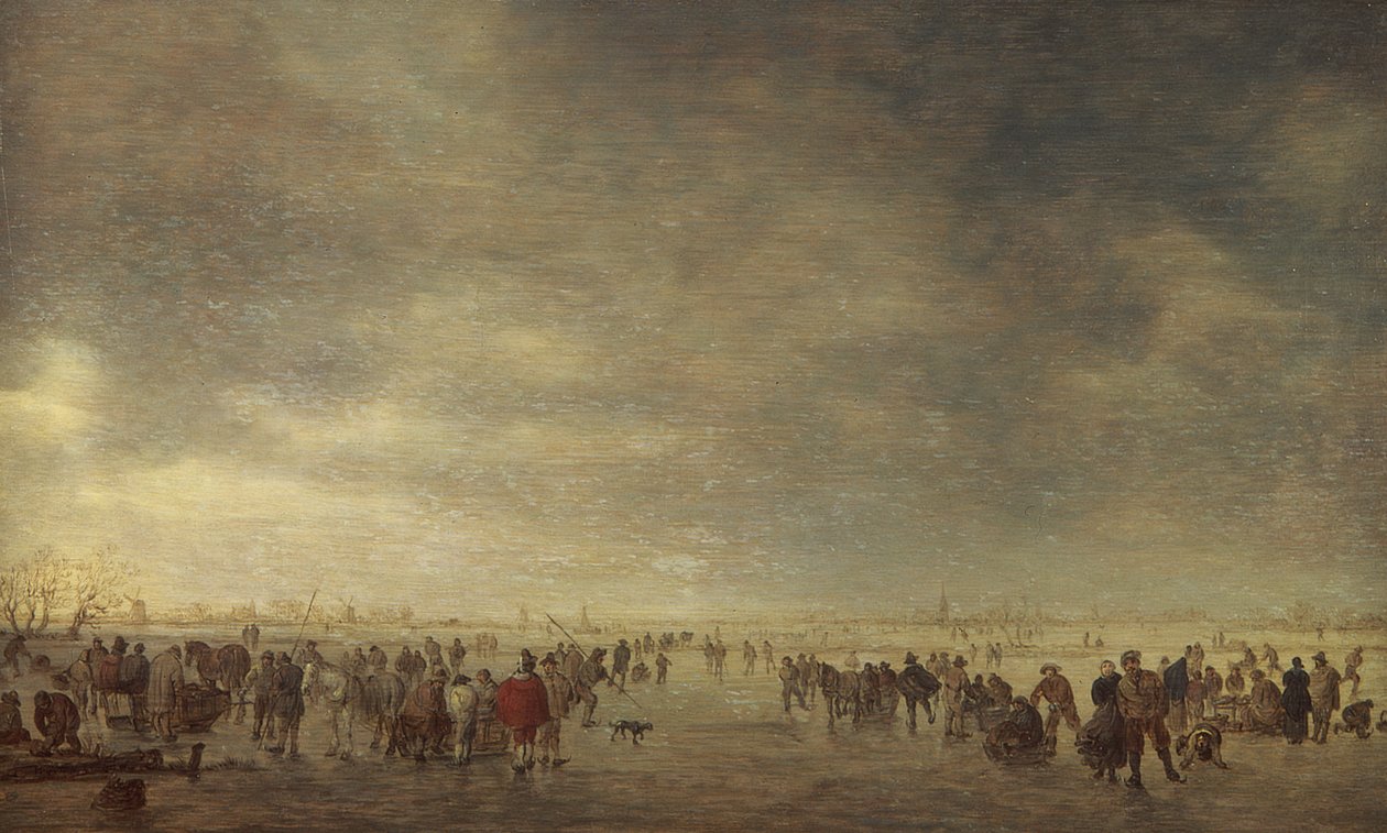 Jégkorcsolyázók alkotó: Jan Josephsz van Goyen