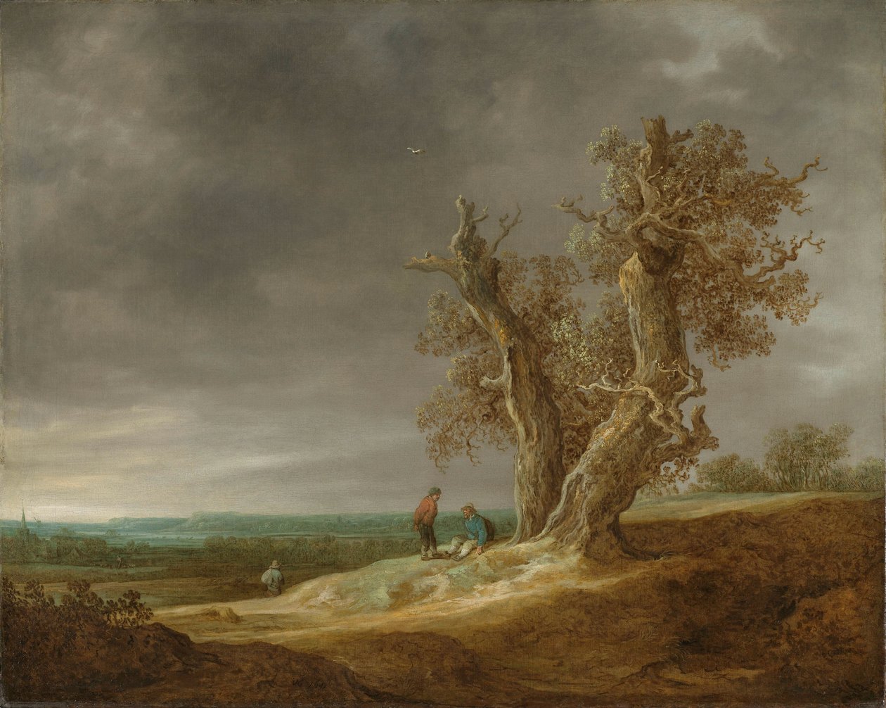 Táj két tölgy alkotó: Jan Josephsz van Goyen