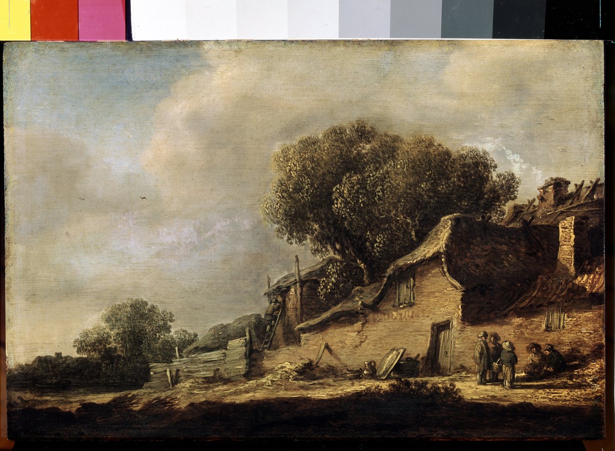 ""Paysage a la chaumiere et au chene" (Táj parasztházzal és tölgyfával) Jan Jozefsz van Goyen (1596-1656) festménye 1634 Méret: 87x105 cm Ermitázs Múzeum, Szentpétervár alkotó: Jan Josephsz van Goyen