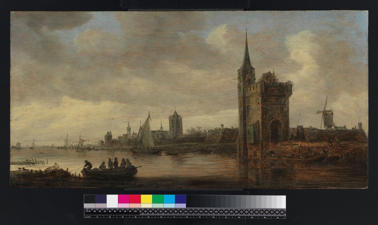 Folyami táj csónakokkal, 1656 előtt alkotó: Jan Josephsz van Goyen