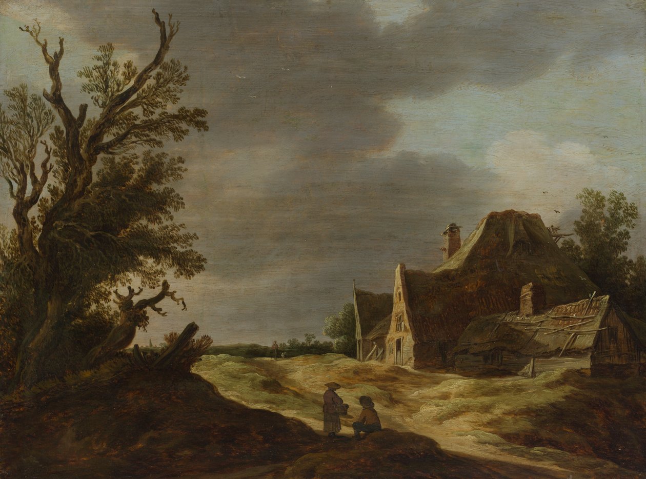 Sandy Road egy parasztházzal, 1627. alkotó: Jan Josephsz van Goyen