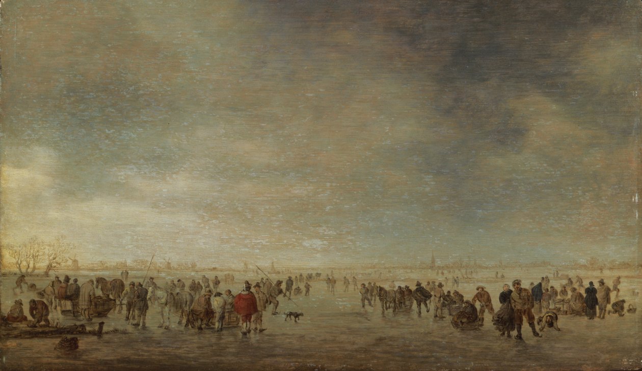 Korcsolyázók, 1641 alkotó: Jan Josephsz van Goyen