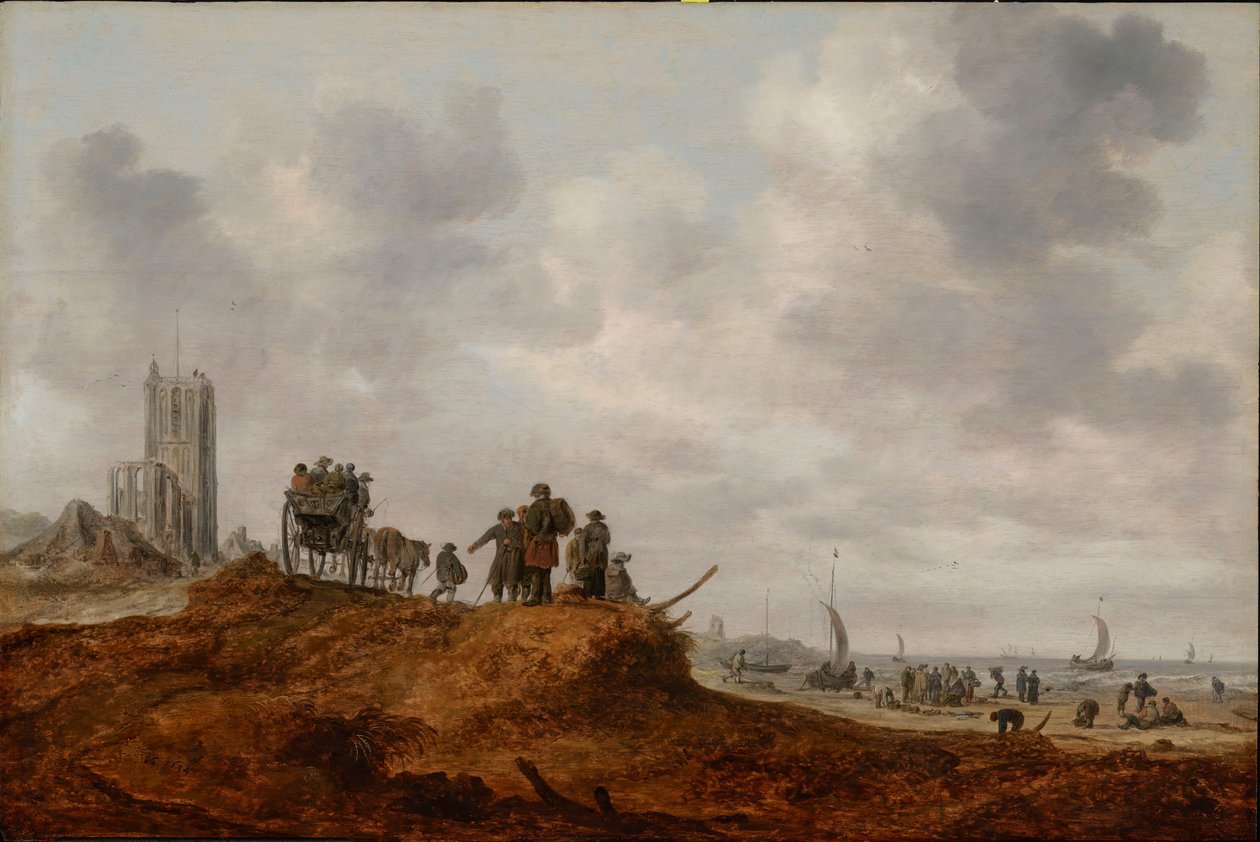 A régi templom Egmond aan Zee-ben alkotó: Jan Josephsz van Goyen