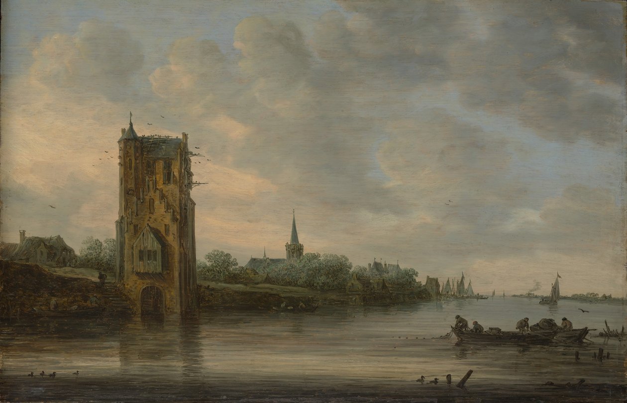 A Pelkus-kapu Utrecht mellett, 1646. alkotó: Jan Josephsz van Goyen
