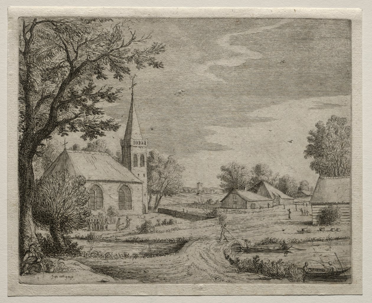 Falusi templom. alkotó: Jan Josephsz van Goyen