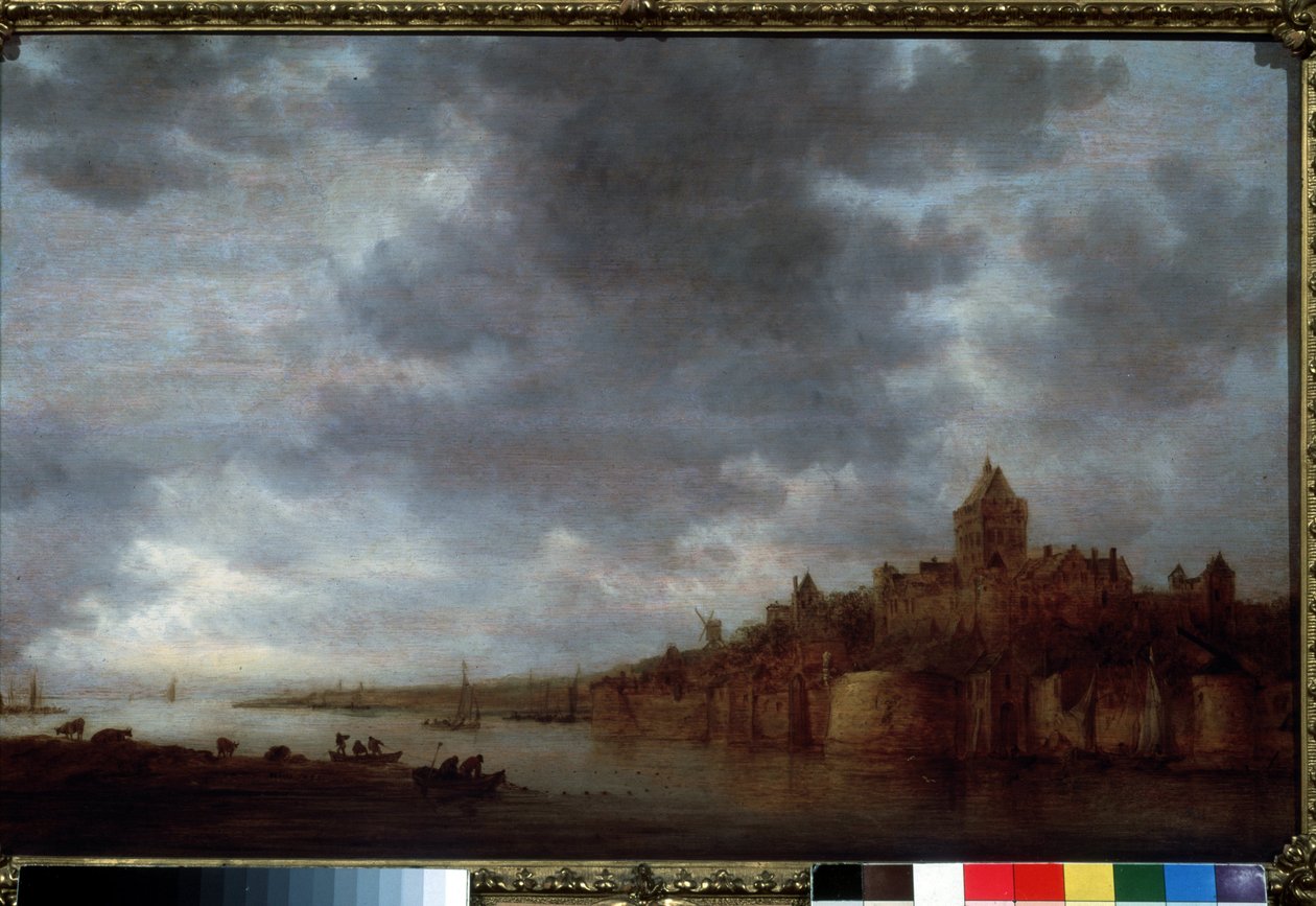 ""Kilátás a Waal folyóra Nijmegenben, Hollandiában" (The Valkhof at Nijmegen) Jan Josephsz van Goyen (1596-1656) festménye 1649 Puskin Múzeum Moszkva alkotó: Jan Josephsz van Goyen