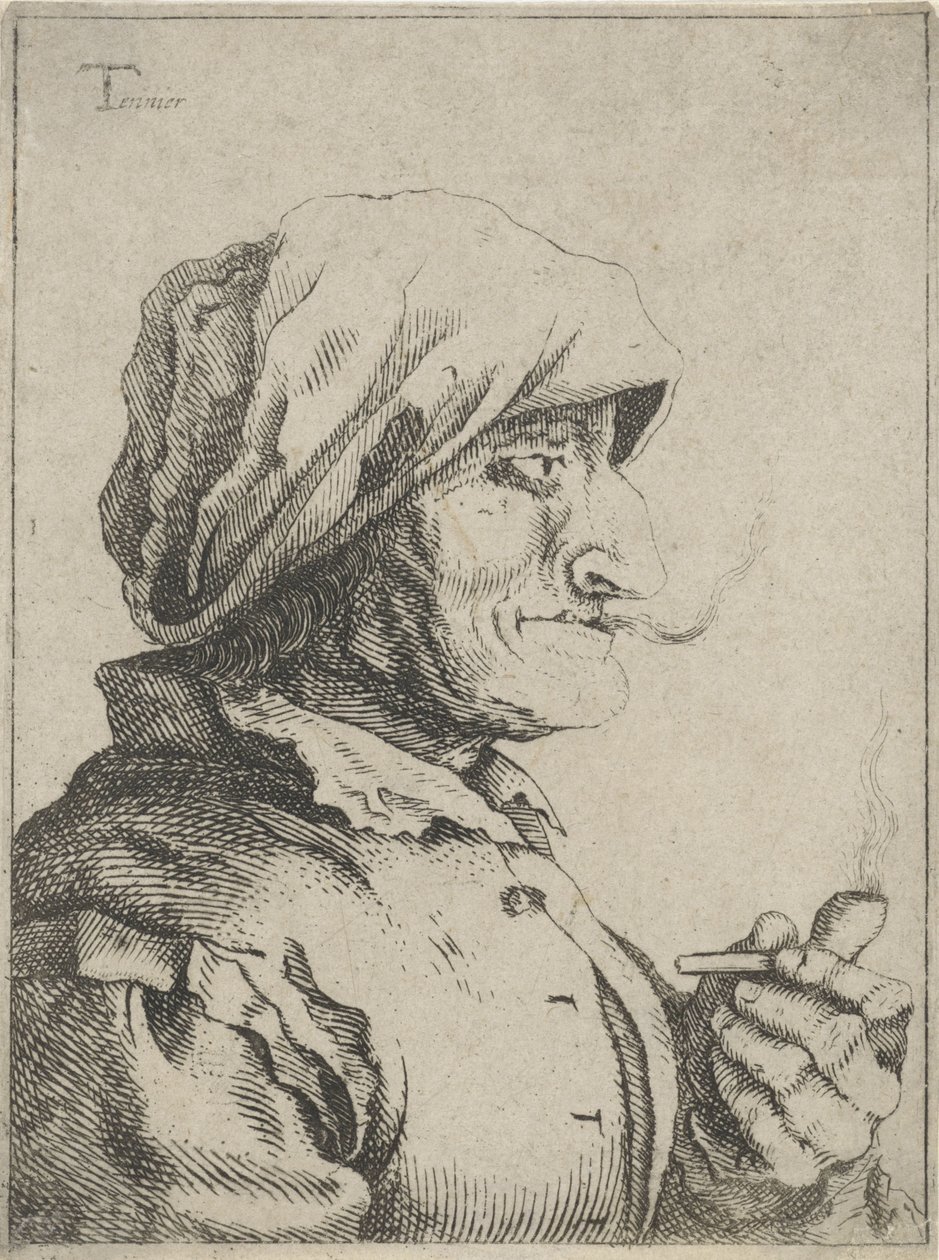 Öregasszony pipázik alkotó: Jan Lauwryn Krafft (I) (possibly)