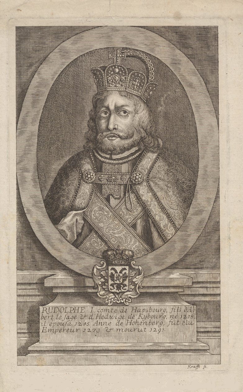 Habsburg I. Rudolf 1218-1291, a rómaiak királya. alkotó: Jan Lauwryn Krafft