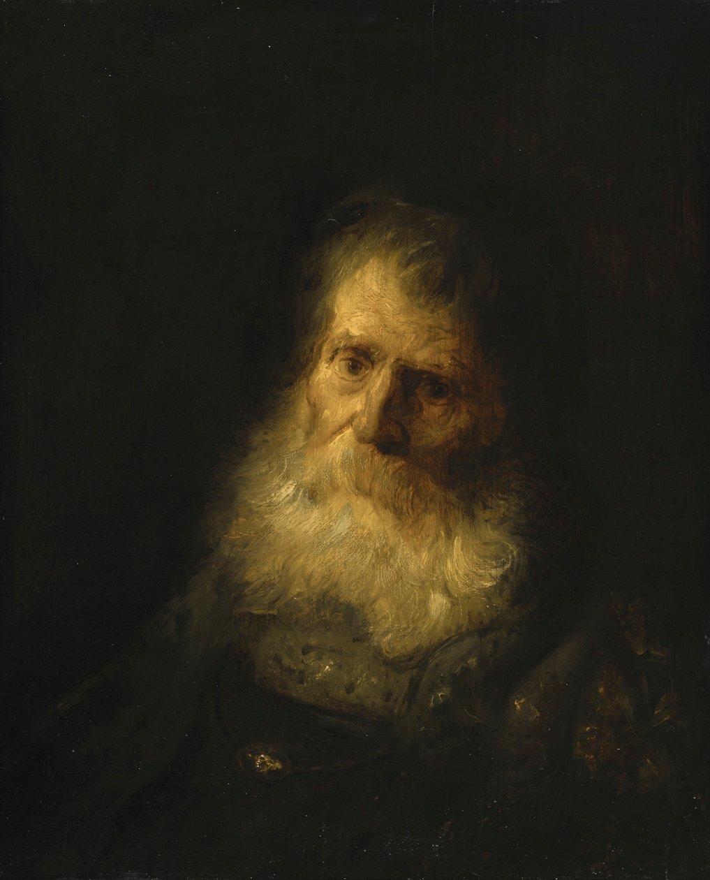 A Tronie: Tronie: Egy öreg szakállas férfi feje és vállai alkotó: Jan Lievens