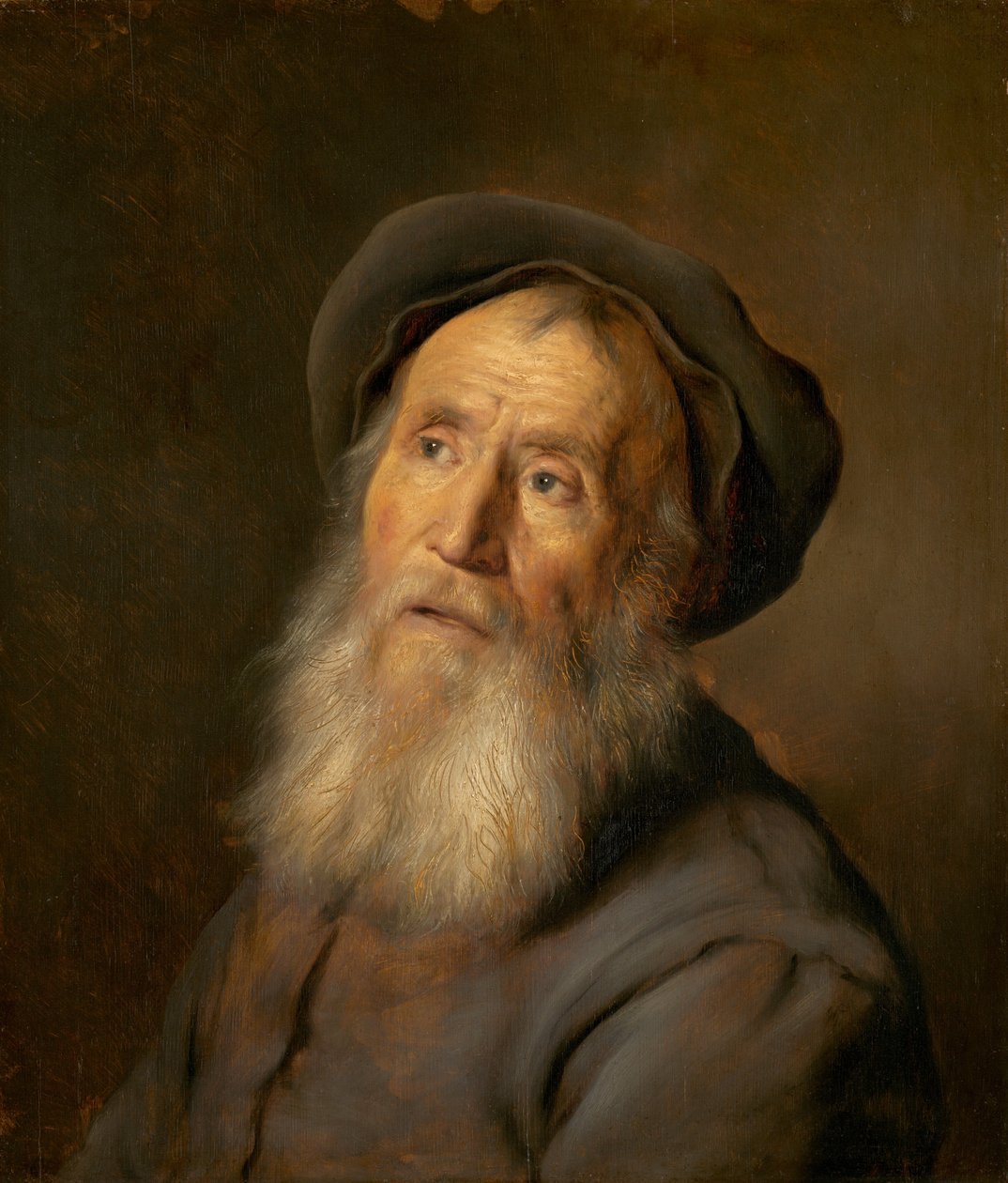 Szakállas férfi svájcisapkóval, c. 1630. alkotó: Jan Lievens