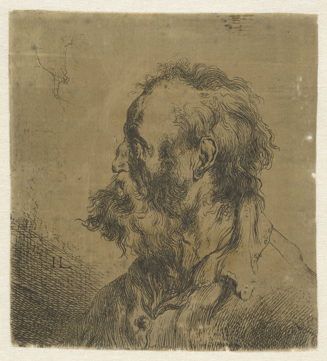 Egy szakállas idős férfi mellszobra Különböző tronikens geet, J. L. (sorozat címe) alkotó: Jan Lievens