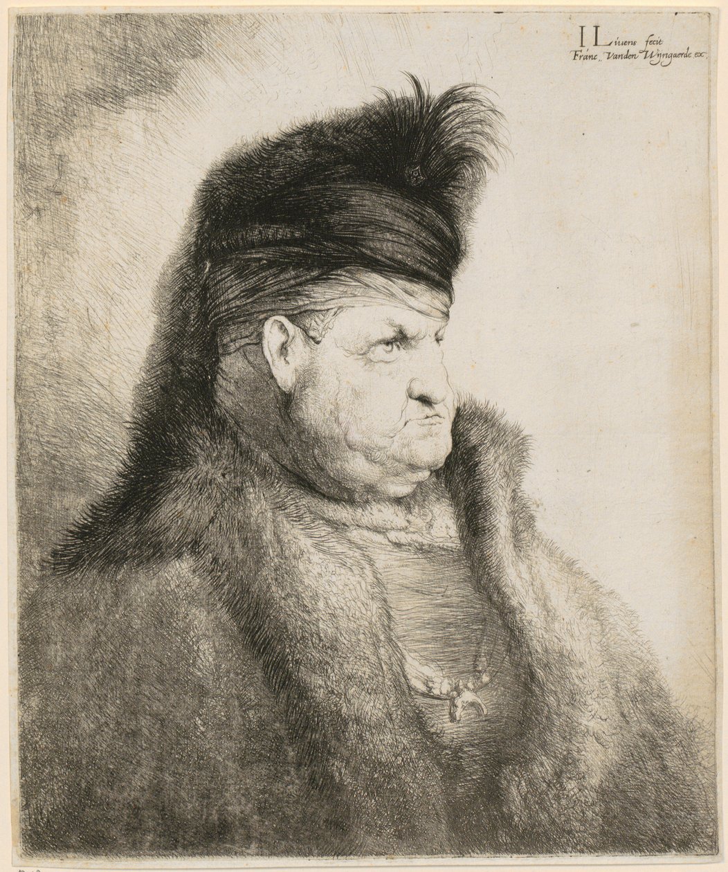 Egy keleti férfi mellkép alkotó: Jan Lievens
