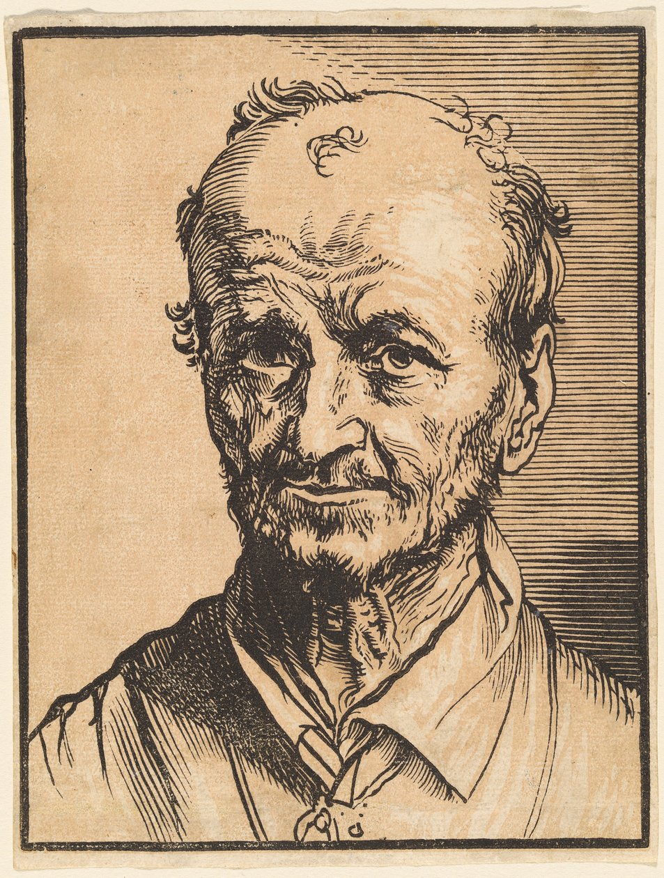 Kopaszodó férfi mellszobra alkotó: Jan Lievens