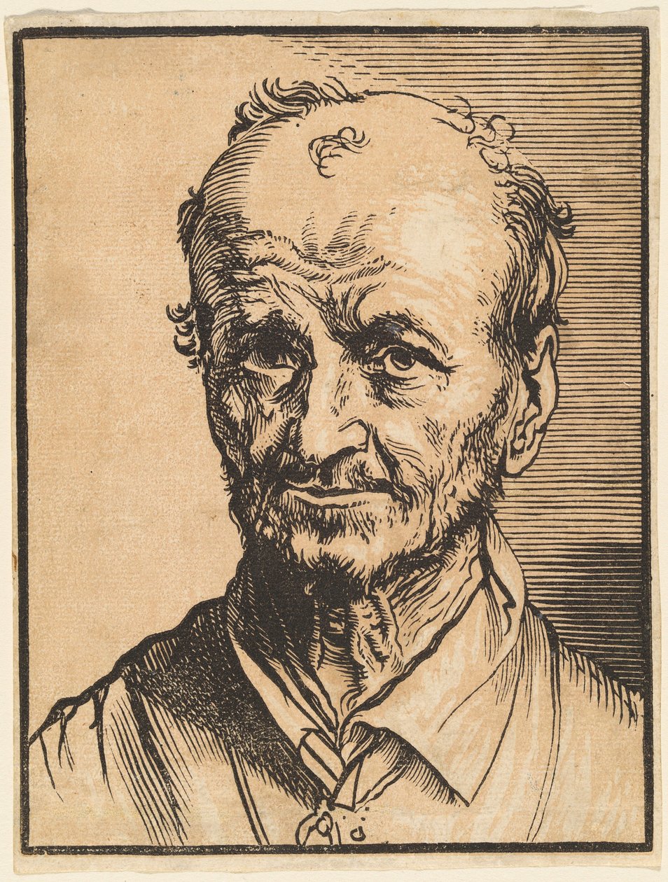 Egy kopaszodó férfi mellszobra alkotó: Jan Lievens
