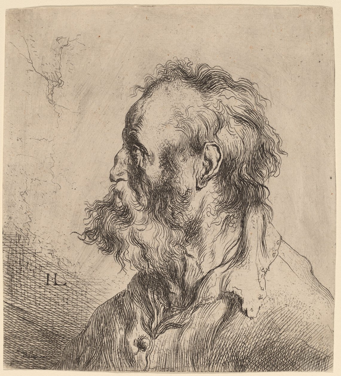Egy szakállas öregember mellszobra alkotó: Jan Lievens