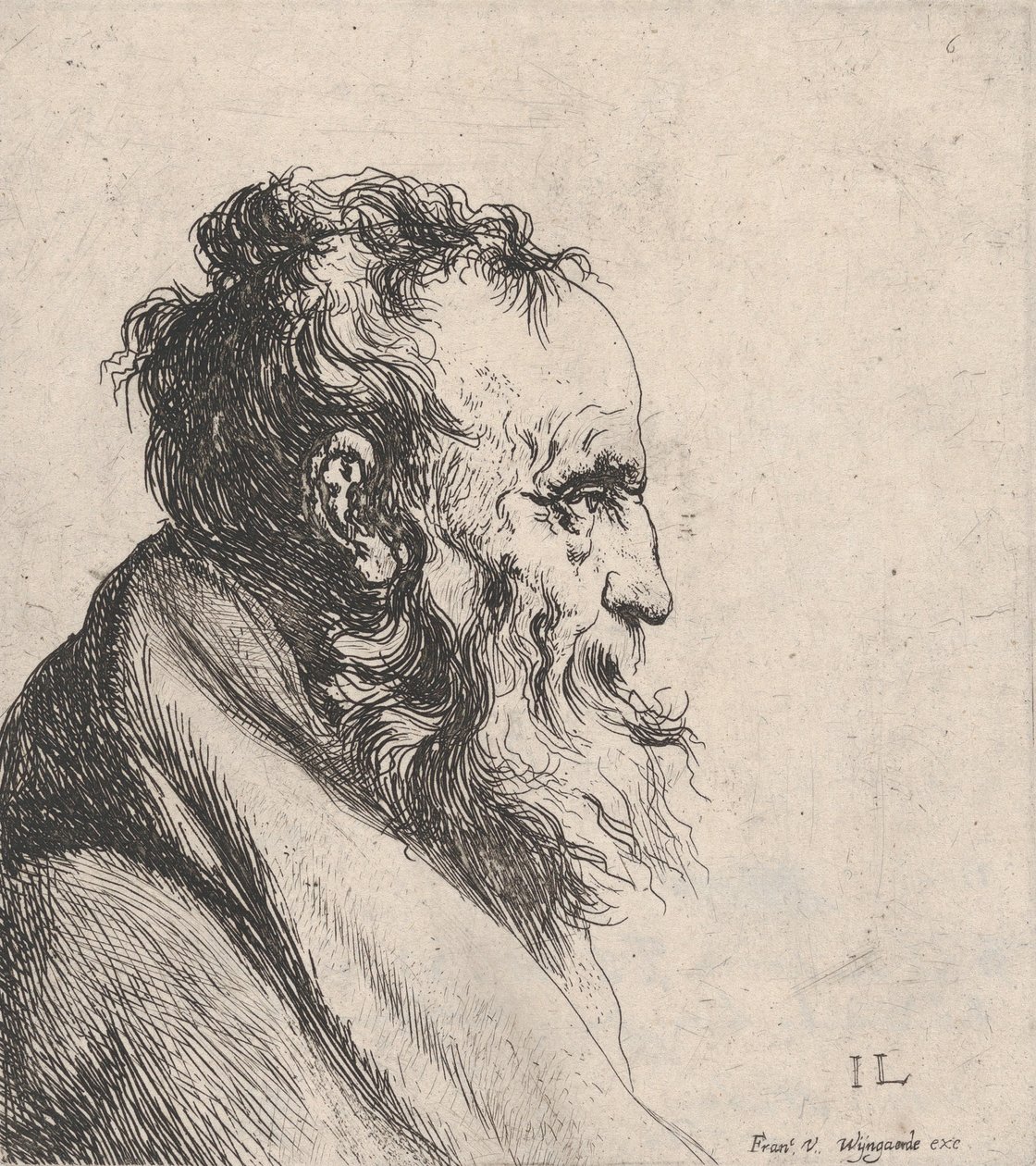 Egy öregember mellszobra, 1620-74. alkotó: Jan Lievens