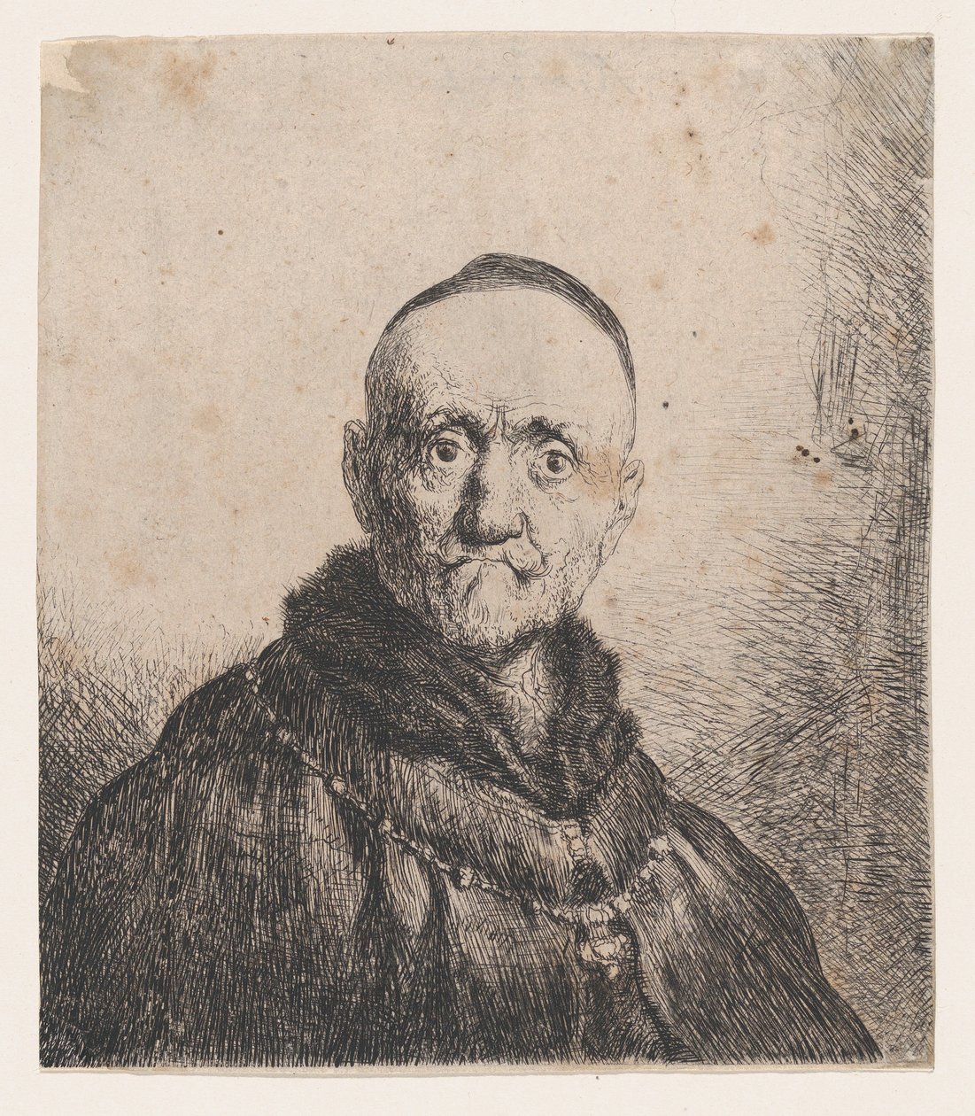 Egy öregember mellszobra, szemből alkotó: Jan Lievens