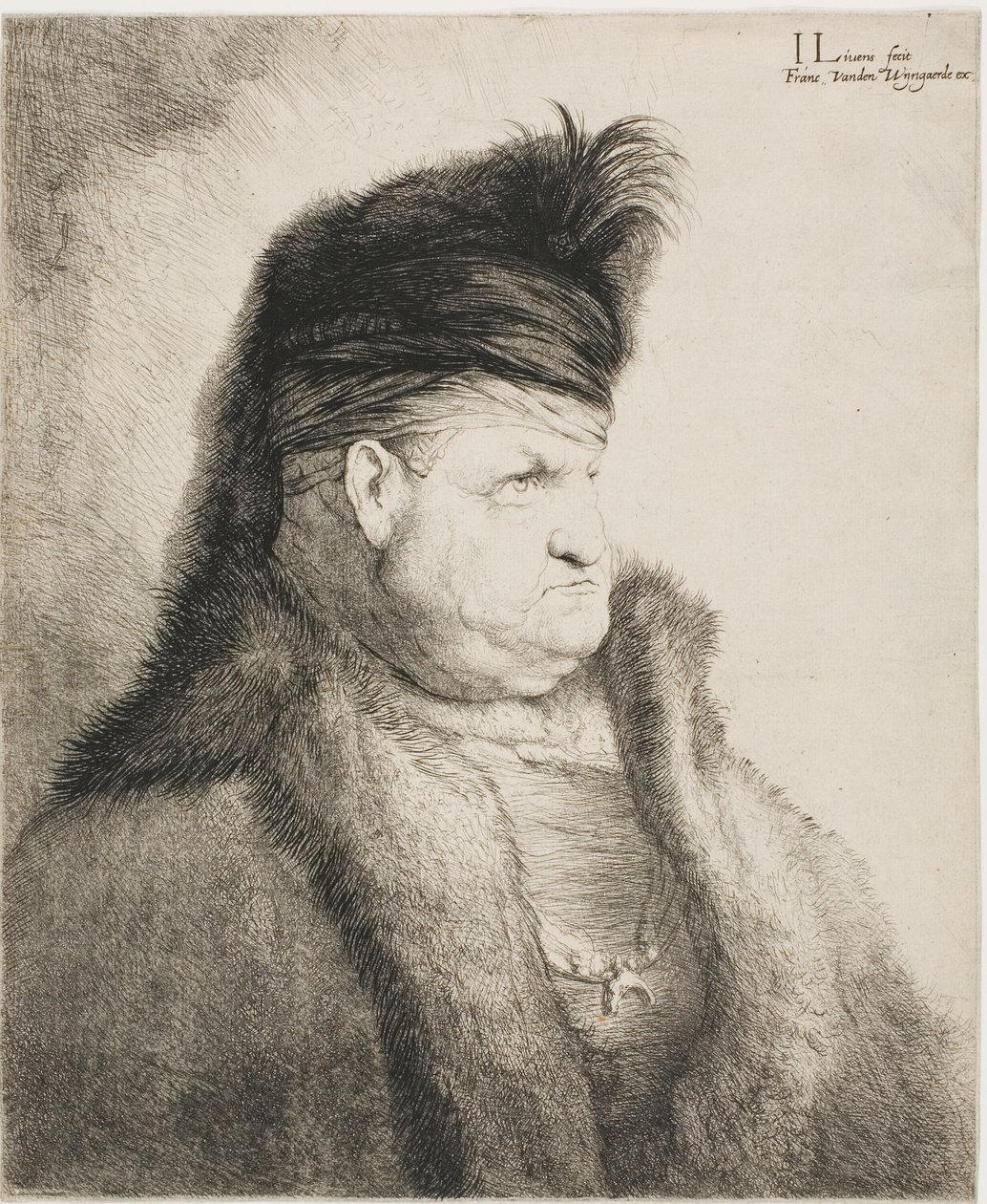 Egy keleti férfi mellszobra alkotó: Jan Lievens
