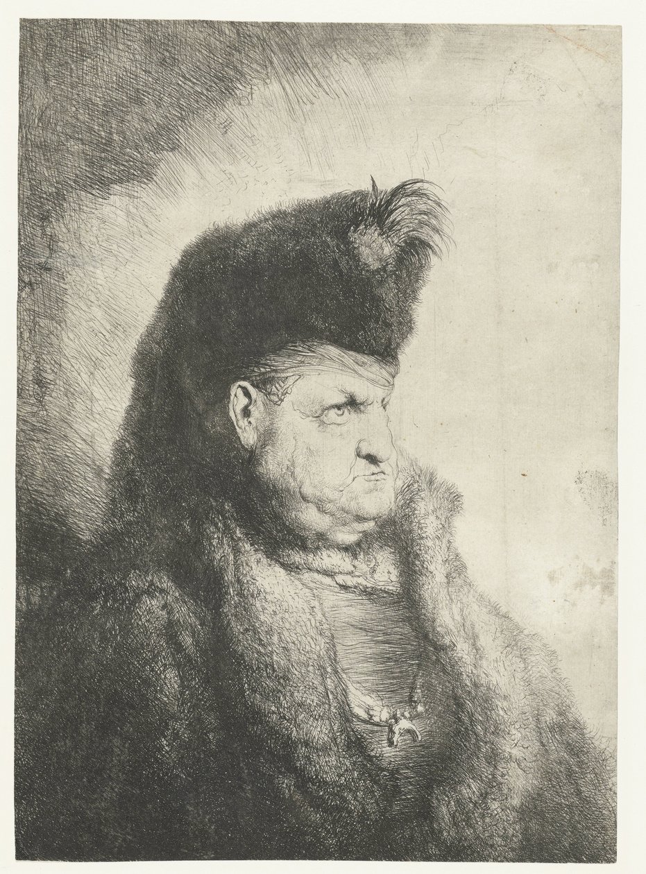 Egy keleti mellszobra prémes sapkával alkotó: Jan Lievens
