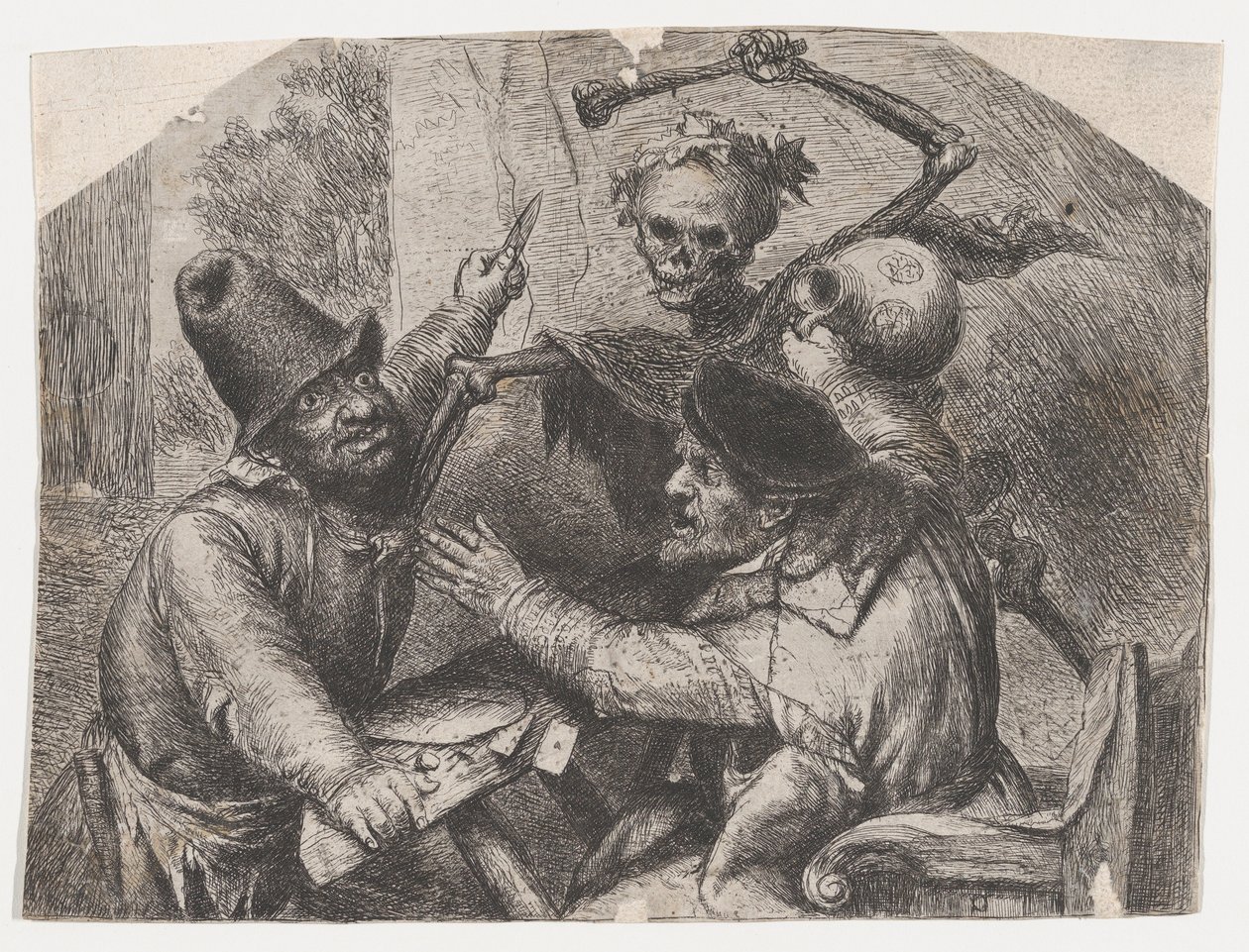 Halál és kártyajátékosok, 1620-74. alkotó: Jan Lievens