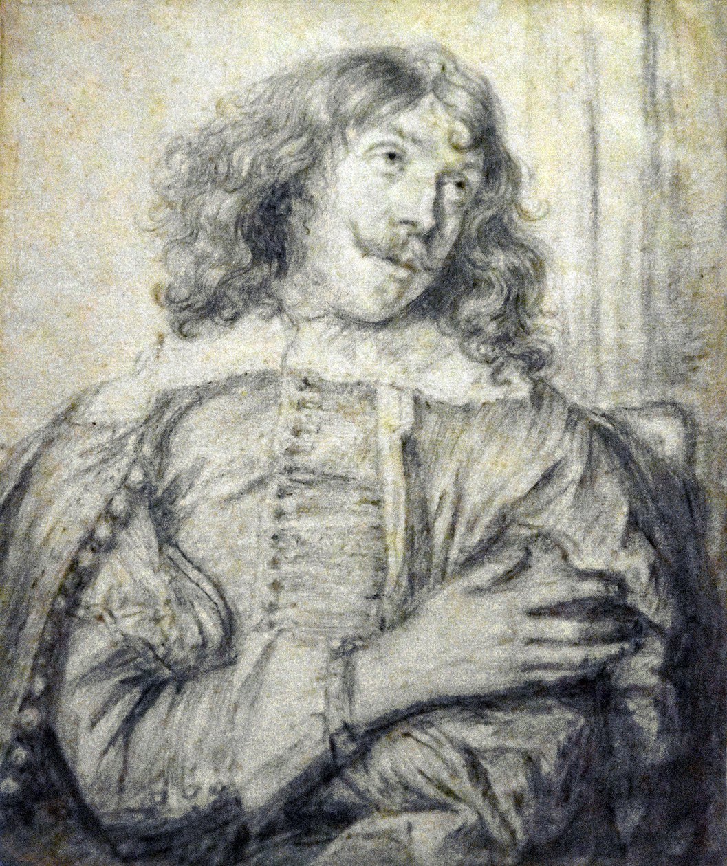 Jan Lievens (1607-1674) Adriaen Brouwer portréja (1640 körül kréta, papír) MOU Oudenaarde 2018-12-13 alkotó: Jan Lievens