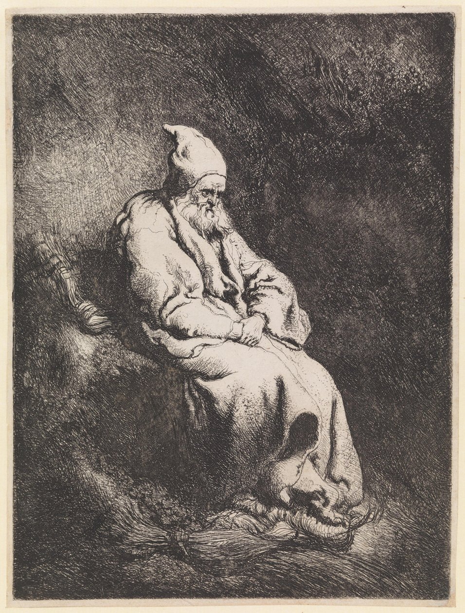Remete egy barlangban alkotó: Jan Lievens