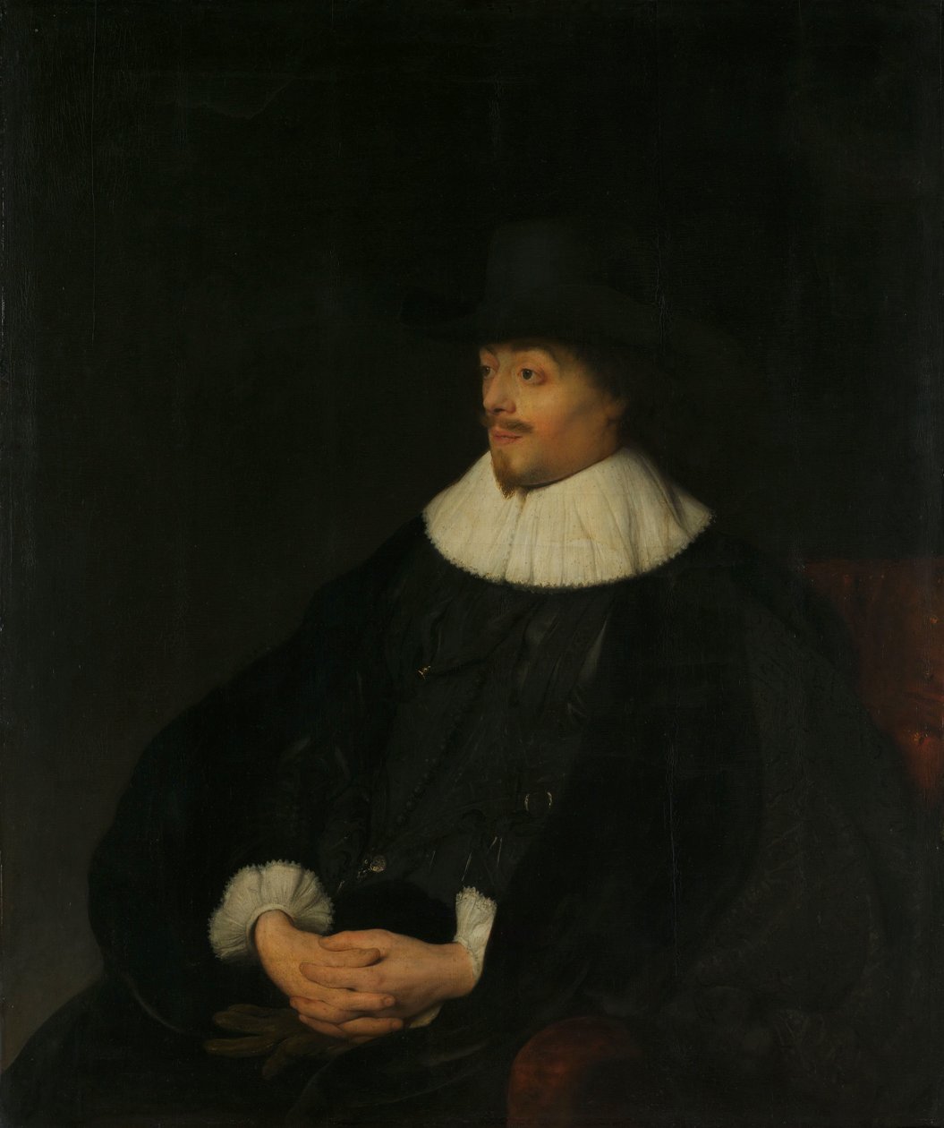 Constantijn Huygens portréja Constantijn Huygens (1596-1687), Zuylichem ura. A Stadtholder titkára, Frederik Hendrik herceg és költő alkotó: Jan Lievens