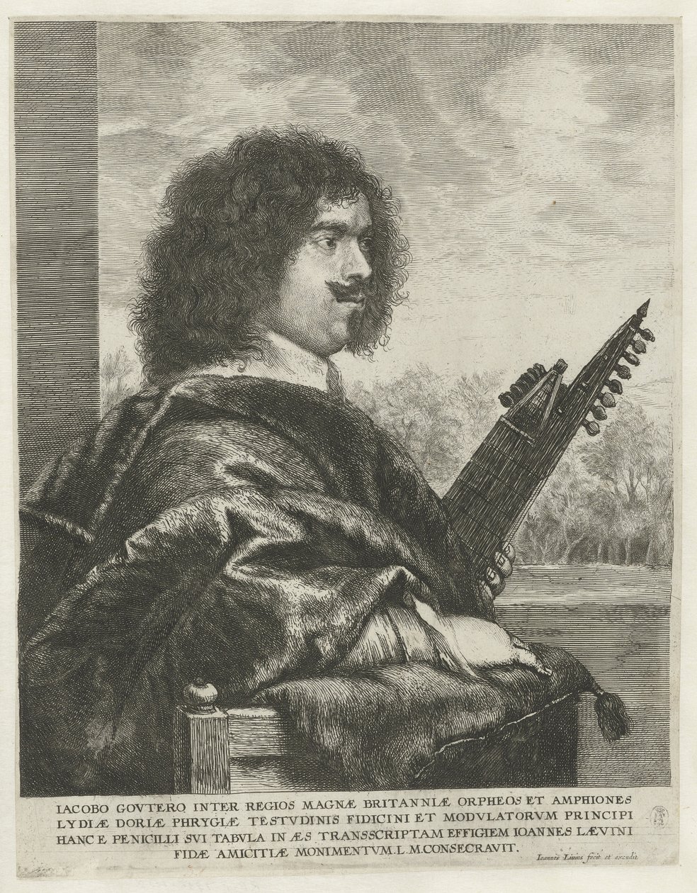Jacques Gaultier zeneszerző és lantművész portréja, 1631-1635 alkotó: Jan Lievens