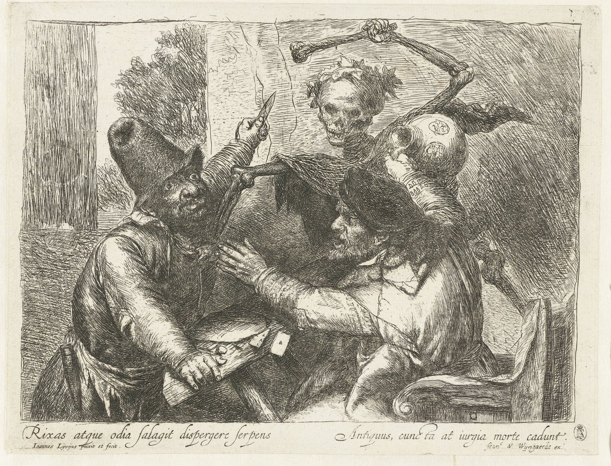 A kártyajátékosok vitája és a halál alkotó: Jan Lievens